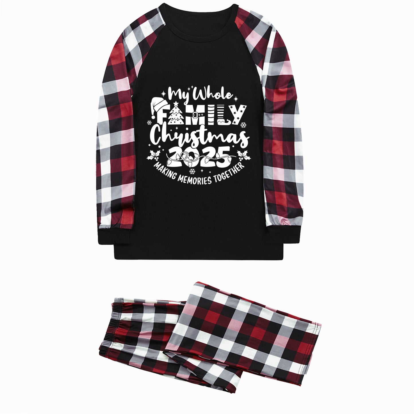 FunoSoul Christmas Pajamas for Family Christmas Pjs Family Pjs Matching Sets With Pocket