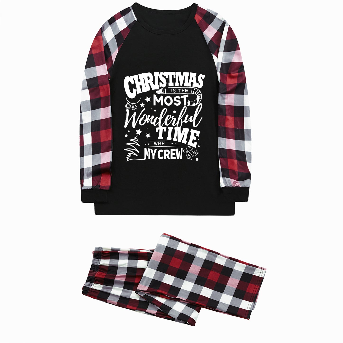 FunoSoul Christmas Pajamas for Family Christmas Pjs Family Pjs Matching Sets With Pocket