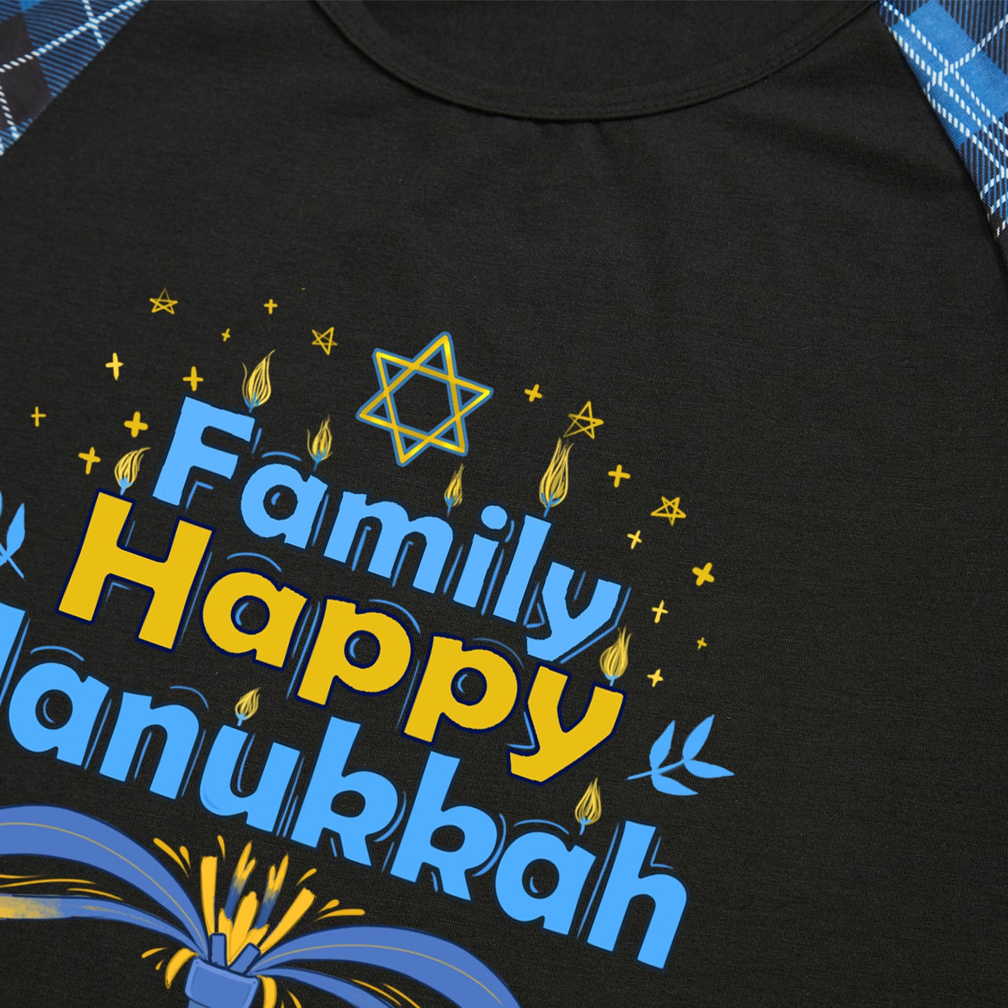 Funosoul Hanukkah Pajamas for Family Hanukkah Family Pjs Matching Sets With Pocket