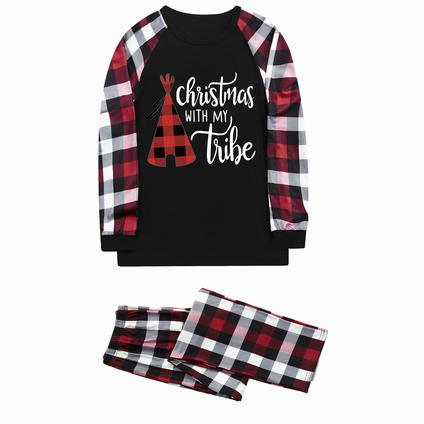 FunoSoul Christmas Pajamas for Family Christmas Pjs Family Pjs Matching Sets With Pocket