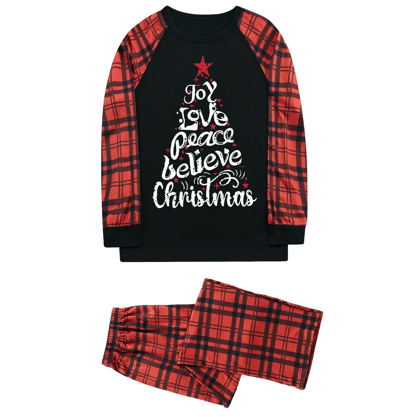 FunoSoul Christmas Pajamas for Family Christmas Pjs Family Pjs Matching Sets With Pocket