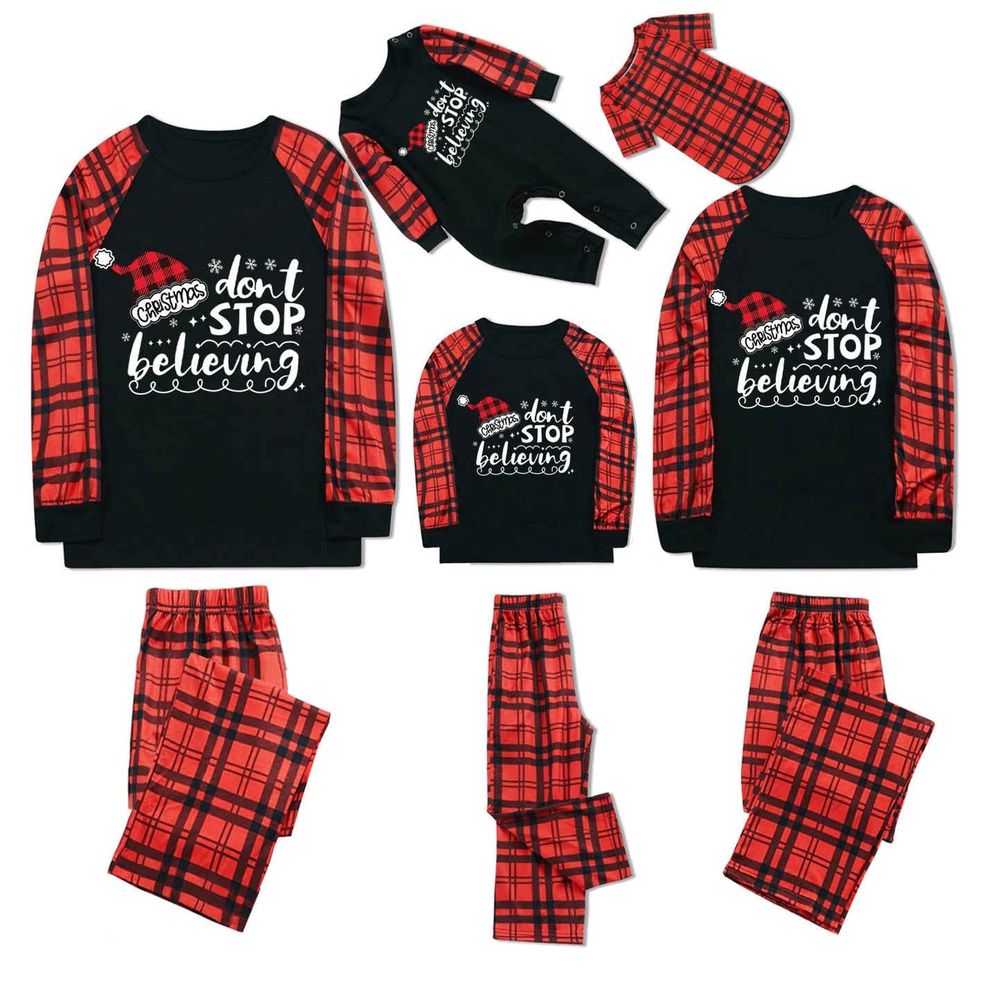 FunoSoul Christmas Pajamas for Family Christmas Pjs Family Pjs Matching Sets With Pocket