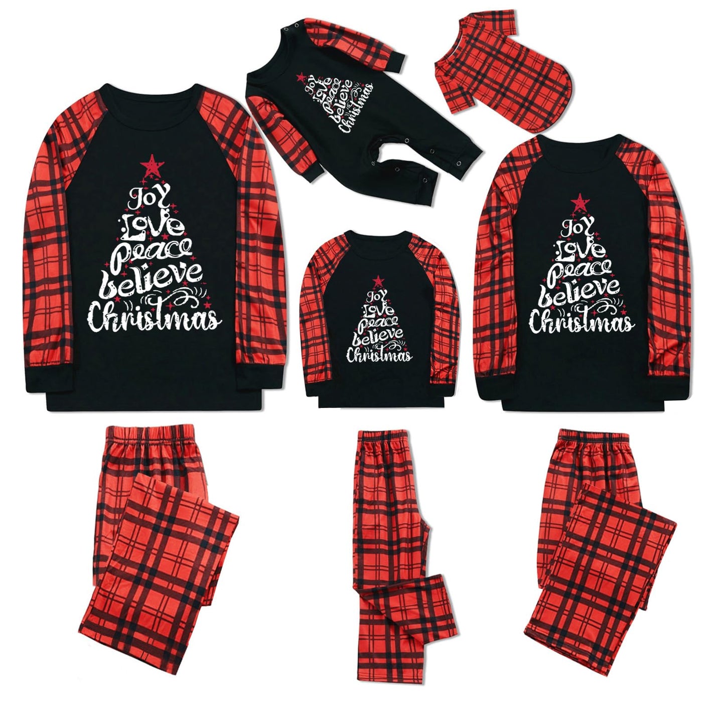 FunoSoul Christmas Pajamas for Family Christmas Pjs Family Pjs Matching Sets With Pocket