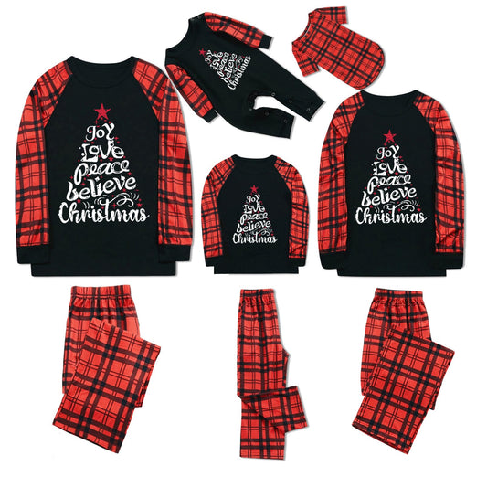 FunoSoul Christmas Pajamas for Family Christmas Pjs Family Pjs Matching Sets With Pocket
