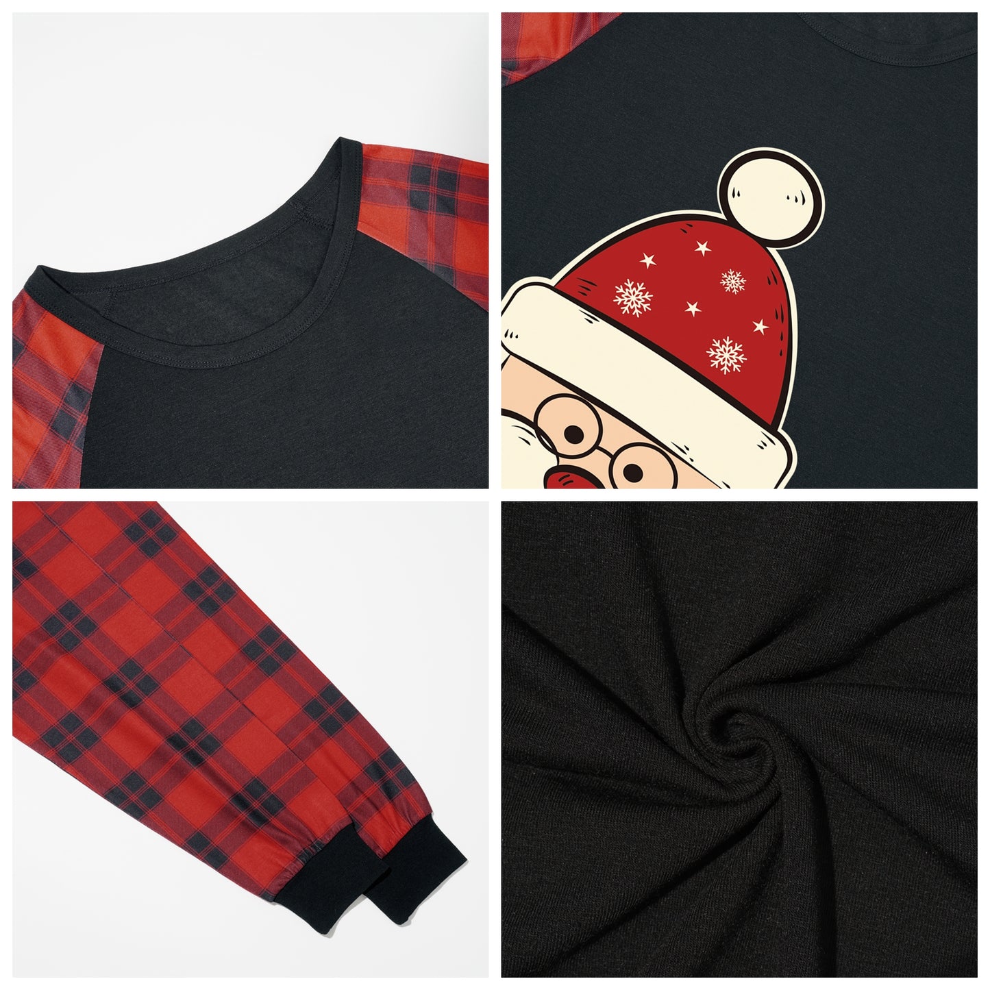 FunoSoul Christmas Pajamas for Family Christmas Pjs Family Pjs Matching Sets With Pocket
