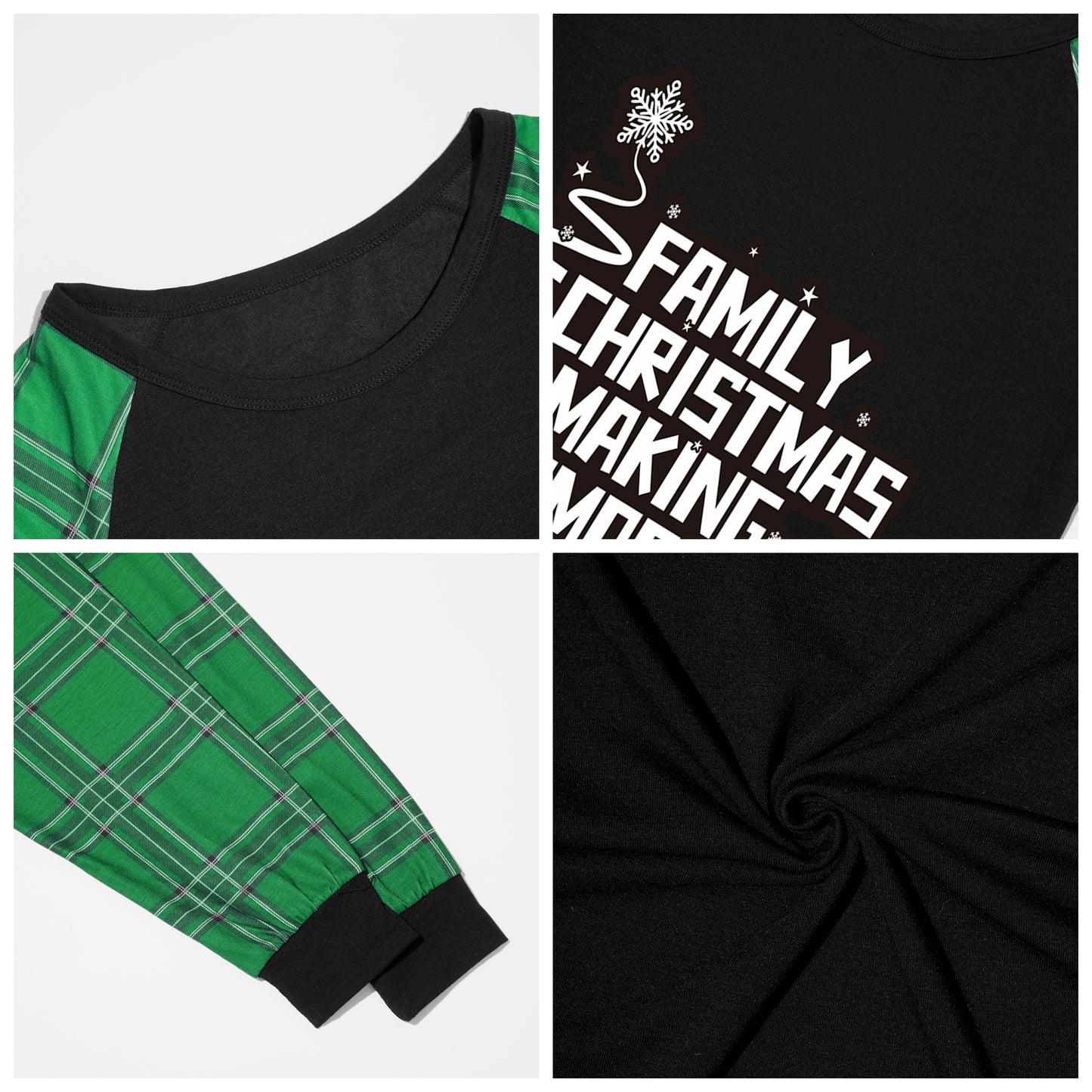 FunoSoul Christmas Pajamas for Family Christmas Pjs Family Pjs Matching Sets With Pocket