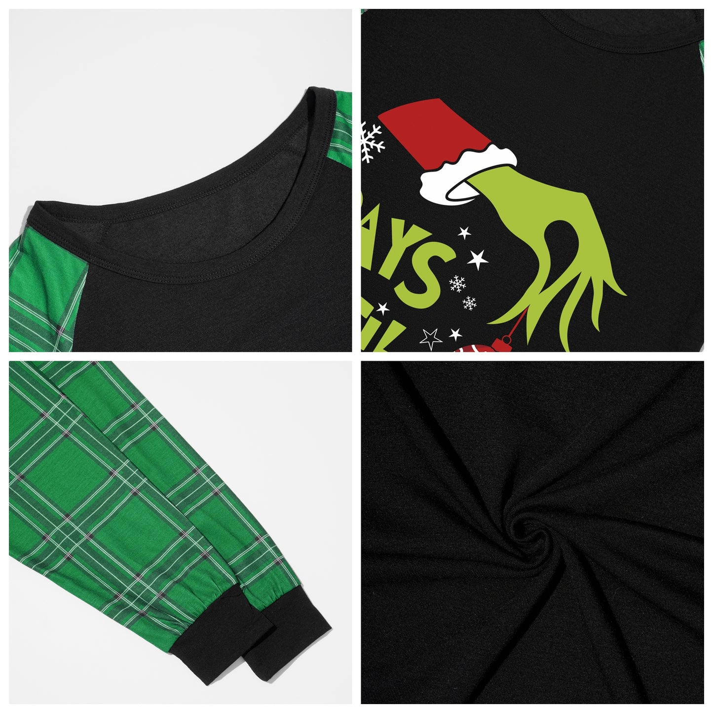 FunoSoul Christmas Pajamas for Family Christmas Pjs Family Pjs Matching Sets With Pocket