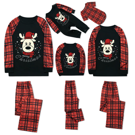 FunoSoul Christmas Pajamas for Family Christmas Pjs Family Pjs Matching Sets With Pocket