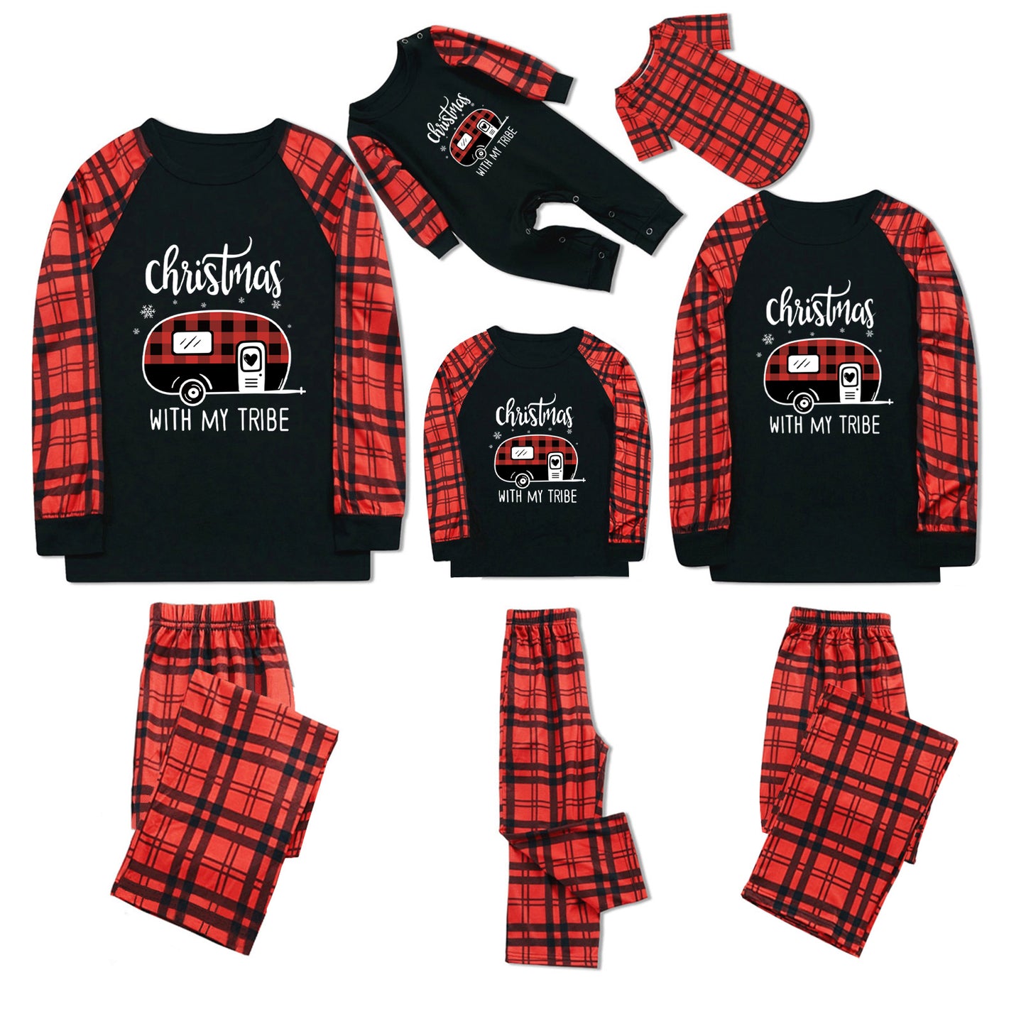 FunoSoul Christmas Pajamas for Family Christmas Pjs Family Pjs Matching Sets With Pocket
