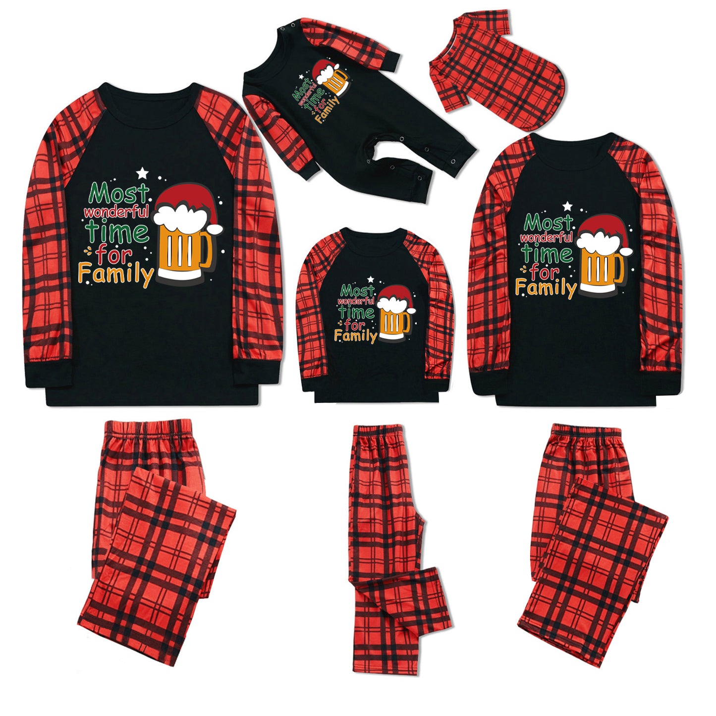 FunoSoul Christmas Pajamas for Family Christmas Pjs Family Pjs Matching Sets With Pocket