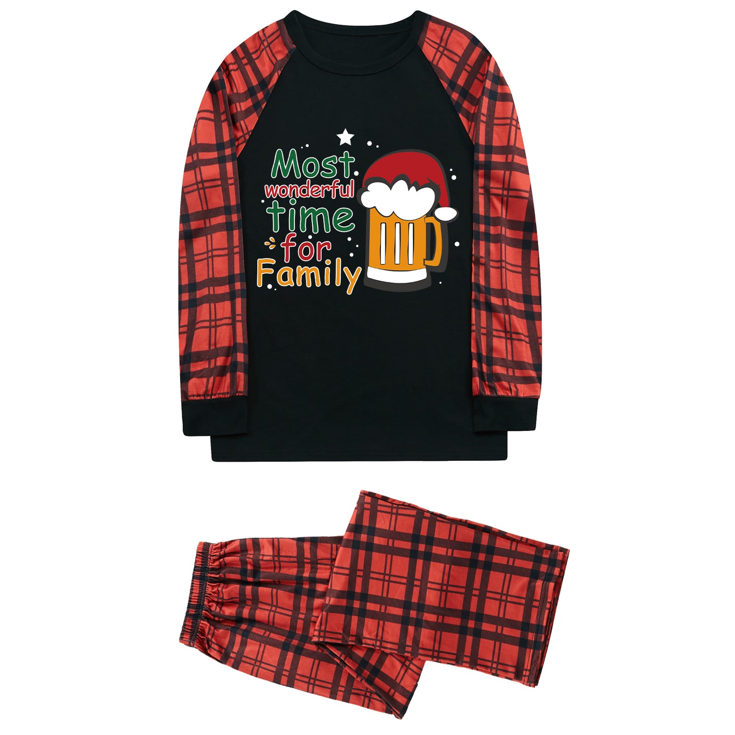 FunoSoul Christmas Pajamas for Family Christmas Pjs Family Pjs Matching Sets With Pocket